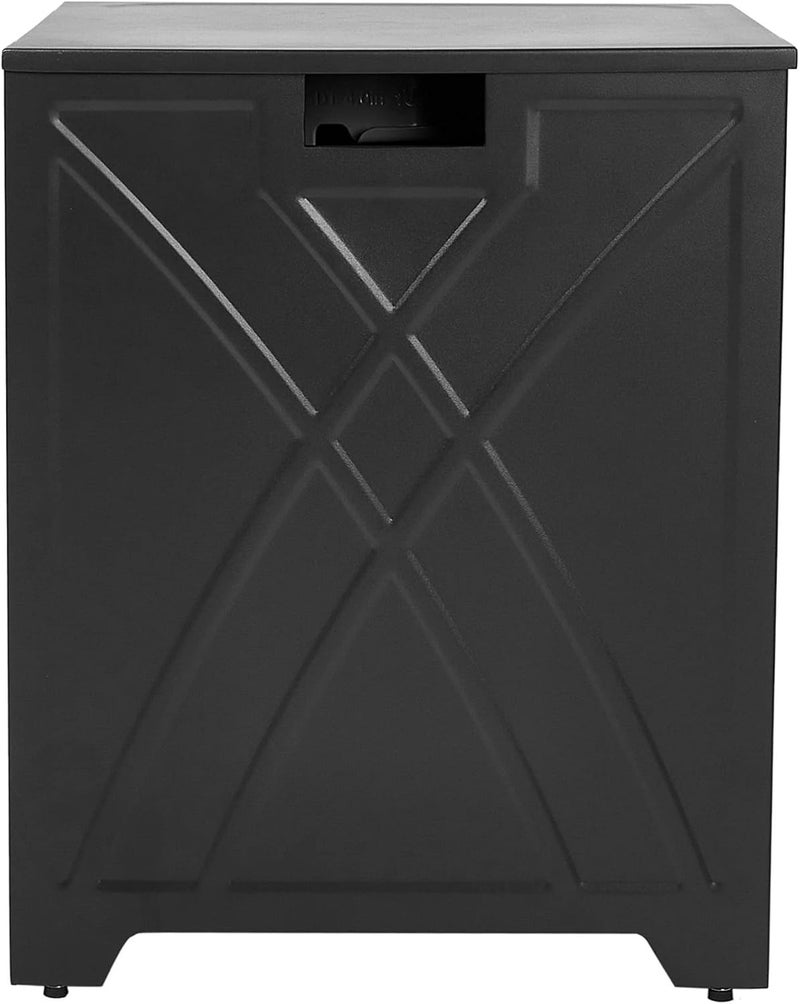 BAIDE HOME Propane Tank Cover, Propane Tank Storage Hideaway Table for Gas Fire Pits, Gas Tank Holder Storage Side Table for 20 lb Propane Tanks - Black - Image 1
